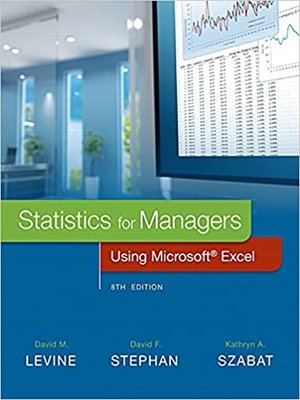 cover image of Statistics for managers using Microsoft Excel, 8th ed